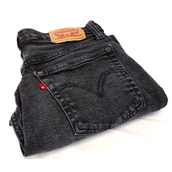 Levi Wedgie Skinny Jeans Size 28 Black - Picture 4 of 9
